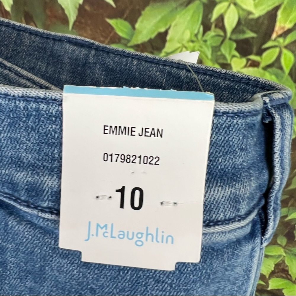 NWT J. MCLAUGHLIN Distressed High Waist Emmie Heritage Blue Jeans, 10 - Picture 12 of 13